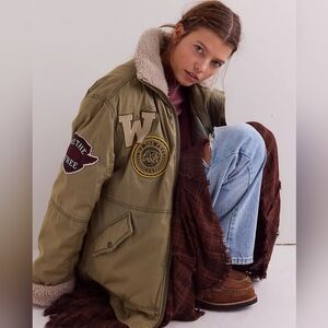 We The Free Kira Cozy Canvas Puffer Jacket With Patches